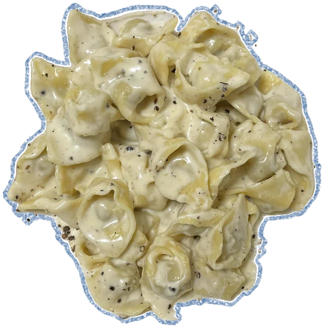 黑椒忌廉汁意大利雲吞(tortellini)
